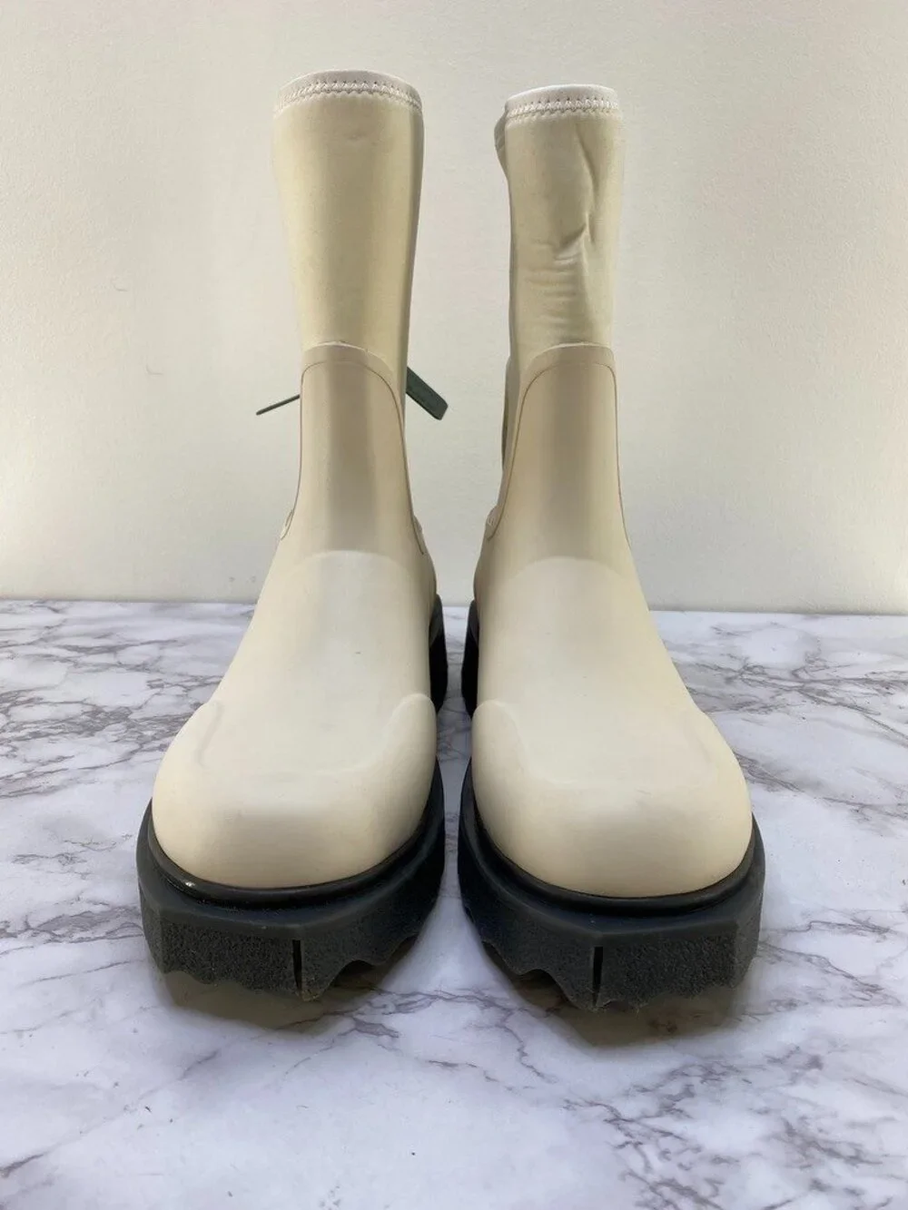 Off-White Graphic Printed Round Toe Ankle Boots SZ 10 ''40''